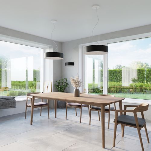 Plafonnier Tissu Noir E27 6 Skala