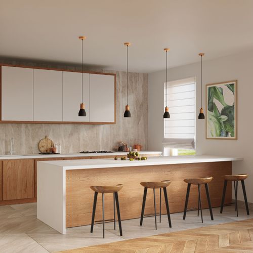 Suspension Béton Noir/bois Naturel E27 1 Qubic