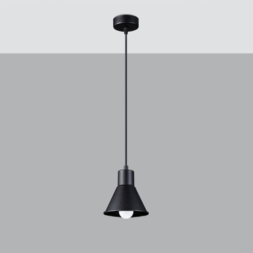 Suspension Acier Noir E27 1 Taleja
