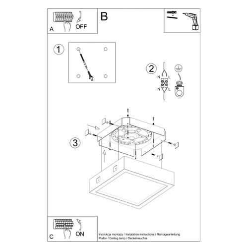 Plafonnier Béton Gris LED 1 Riza