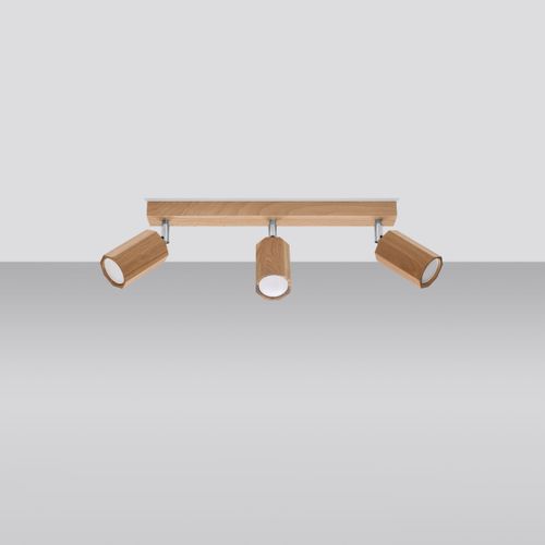 Plafonnier Bois Chêne Gu10 3 Zeke