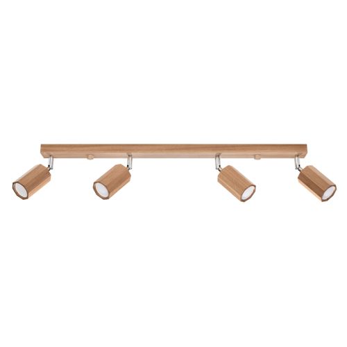 Plafonnier Bois Chêne Gu10 4 Zeke