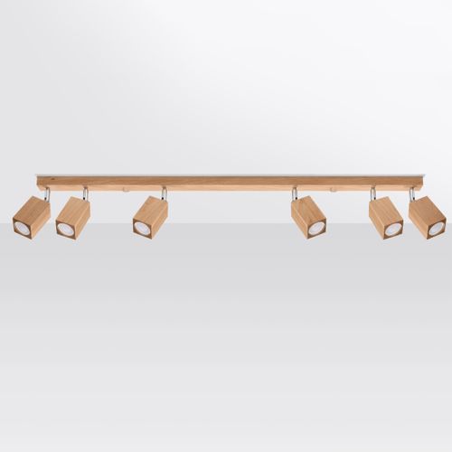 Plafonnier Bois Chêne Gu10 6 Keke