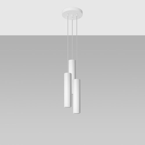 Suspension Acier Blanc Gu10 3 Lagos