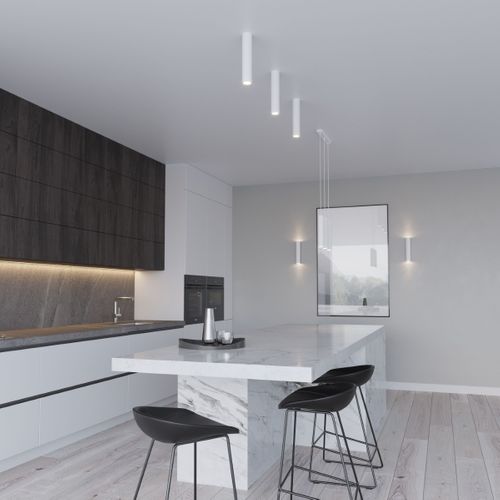 Suspension Acier Blanc Gu10 3 Lagos