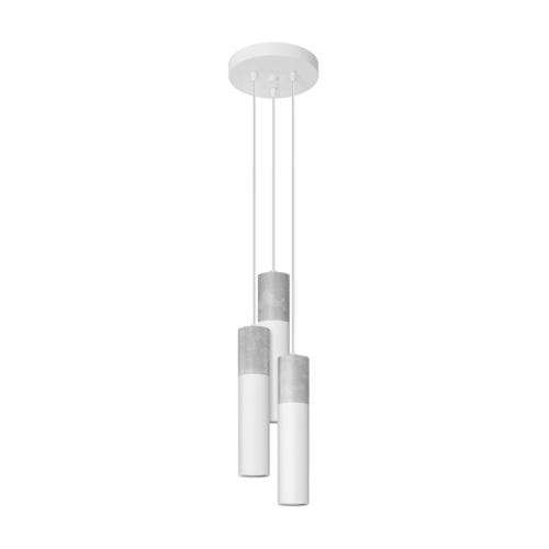 Suspension Acier Blanc/gris Gu10 3 Borigio