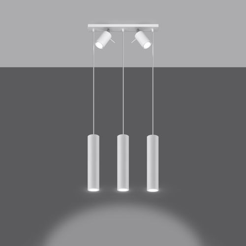 Suspension Acier Blanc Gu10 5 Ring