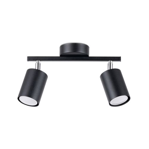 Plafonnier Acier Noir Gu10 2 Lemmi