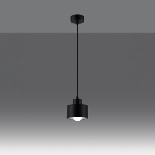 Suspension Acier Noir E27 1 Savar