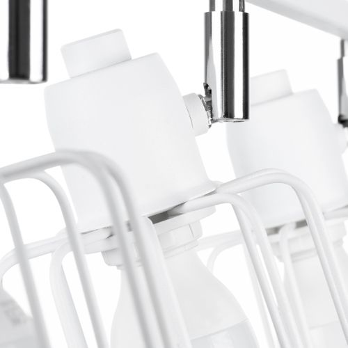 Plafonnier Acier Blanc E14 3 Beluci