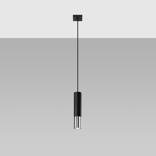 Suspension Acier Noir/chromé Gu10 1 Loopez