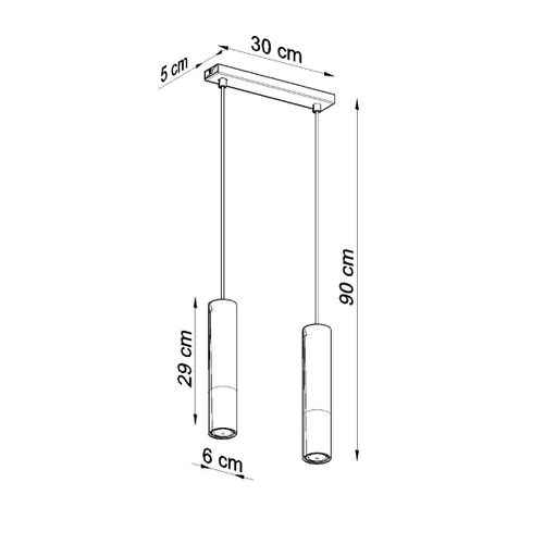 Suspension Acier Or/noir Gu10 2 Loopez