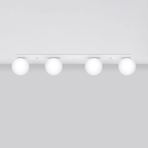 Plafonnier Acier Blanc G9 4 Yoli