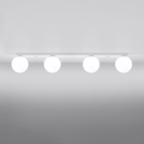 Plafonnier Acier Blanc G9 4 Yoli