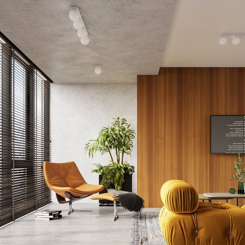 Plafonnier Acier Blanc G9 4 Yoli