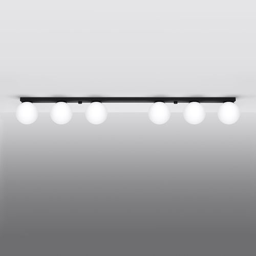 Plafonnier Acier Noir G9 6 Yoli