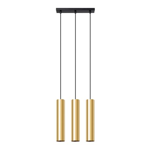 Suspension Acier Éclat Doré Gu10 3 Lagos