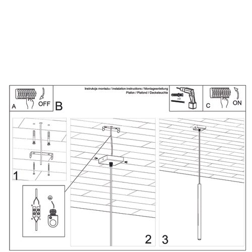 Suspension Acier Éclat Doré G9 1 Pastelo