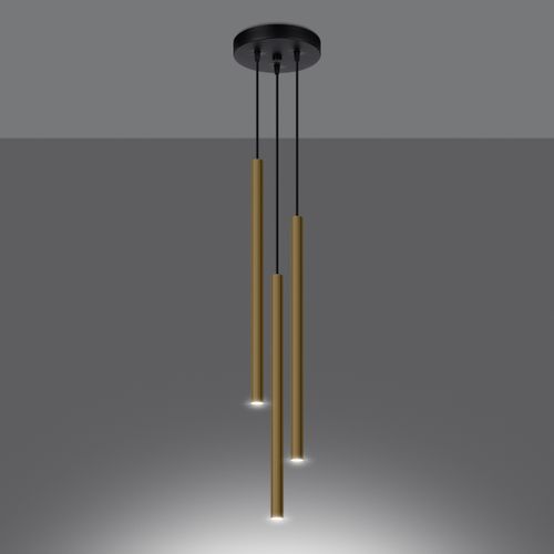 Suspension Acier Éclat Doré G9 3 Pastelo