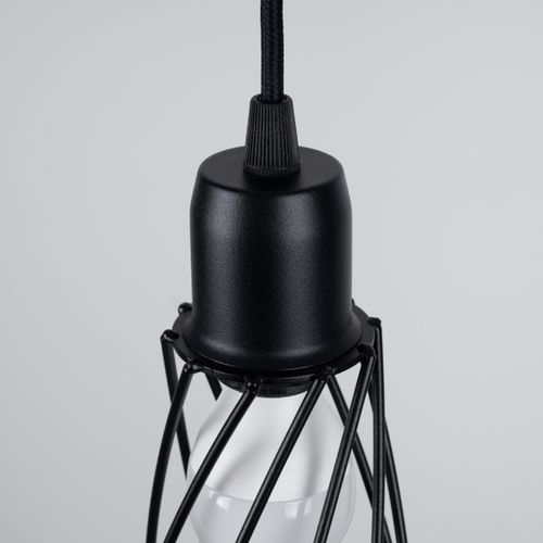 Suspension Acier Noir E14 1 Suba