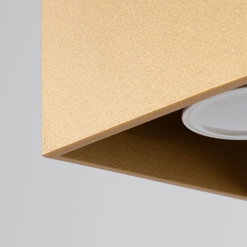 Plafonnier Acier Doré Gu10 1 Quad