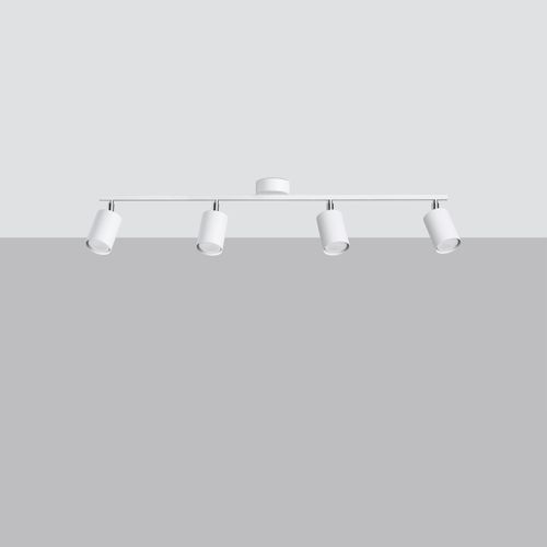 Plafonnier Acier Blanc Gu10 4 Lemmi