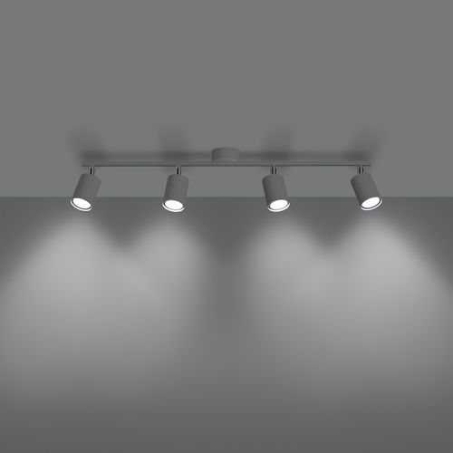 Plafonnier Acier Blanc Gu10 4 Lemmi