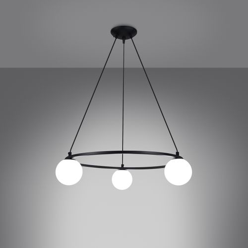 Lustre Acier Noir G9 3 Yoli