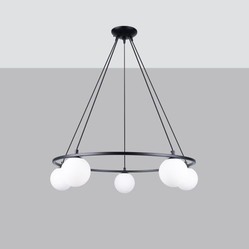 Lustre Acier Noir G9 5 Yoli