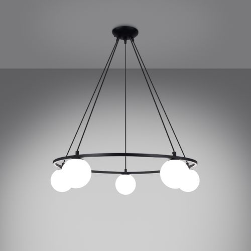 Lustre Acier Noir G9 5 Yoli