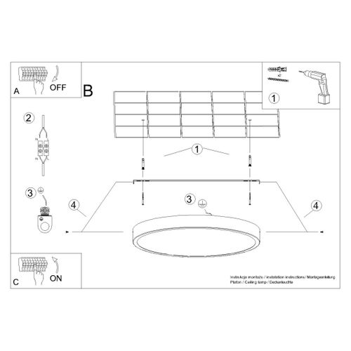 Plafonnier Aluminium Blanc LED 1 Onyx 30