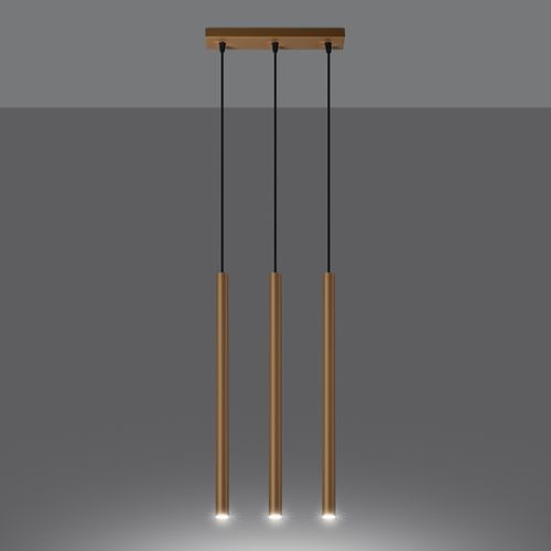 Suspension Acier Doré G9 3 Pastelo Line