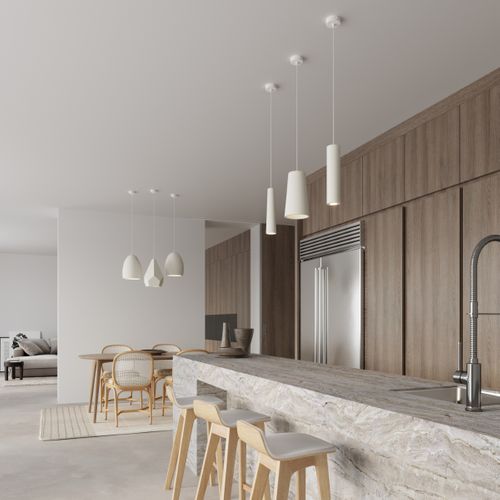 Suspension Céramique Blanc E27 1 Pavlus