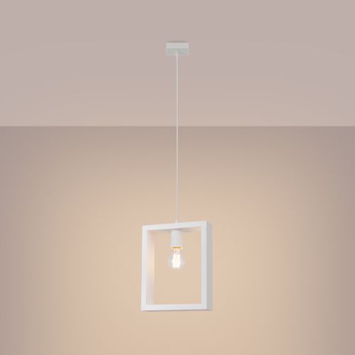 Suspension Acier Blanc E27 1 Aries