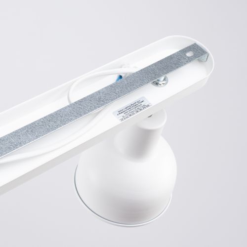 Plafonnier Acier Blanc E27 2 Elba