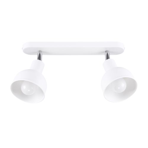 Plafonnier Acier Blanc E27 2 Elba