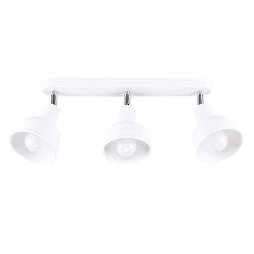 Plafonnier Acier Blanc E27 3 Elba