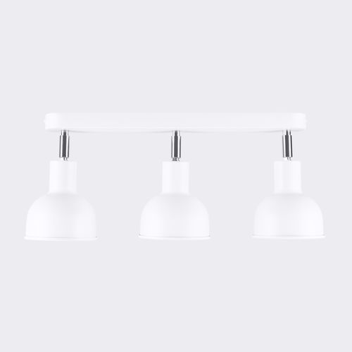 Plafonnier Acier Blanc E27 3 Elba