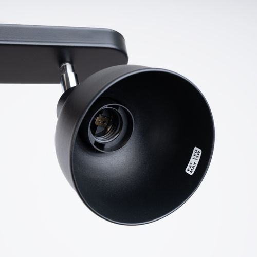 Plafonnier Acier Noir E27 2 Elba