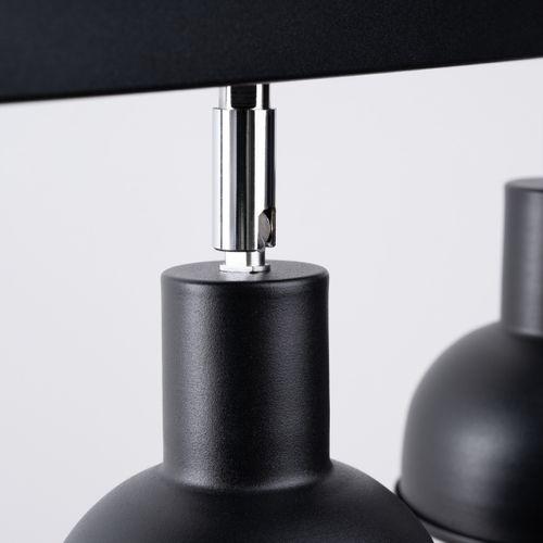 Plafonnier Acier Noir E27 3 Elba