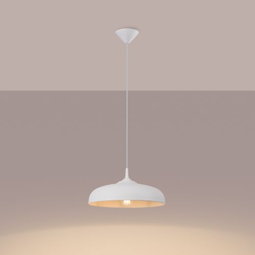 Suspension Acier Blanc E27 1 Gina