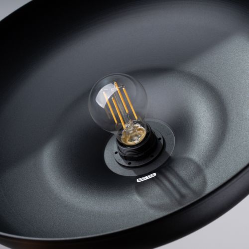 Suspension Acier Noir E27 1 Gina