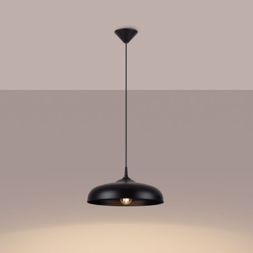 Suspension Acier Noir E27 1 Gina