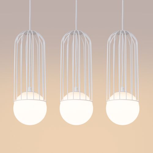 Suspension Acier Blanc G9 3 Brina