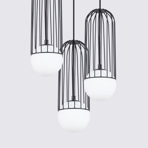 Lustre Acier Noir G9 3 Brina