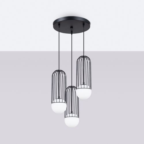 Lustre Acier Noir G9 3 Brina
