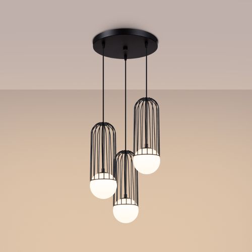 Lustre Acier Noir G9 3 Brina