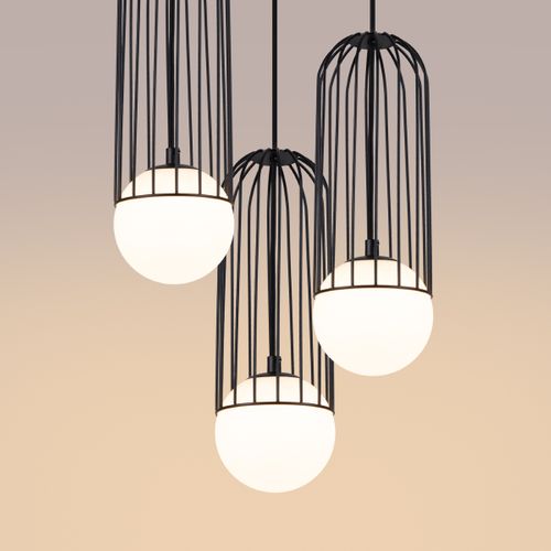 Lustre Acier Noir G9 3 Brina