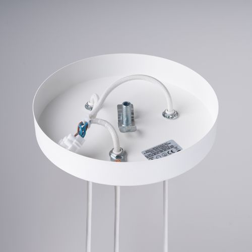 Lustre Acier Blanc G9 3 Arche