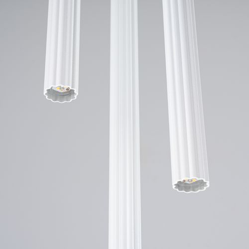 Lustre Acier Blanc G9 3 Arche